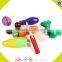 wholesale hot wooden cutting food toy colorful wooden pretend cutting food toy baby cutting fruits and vegetables W10B125