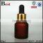  china cosmetic essential oil fragrance perfume dark red frosted 30ml glass bottle with black plastic dropper