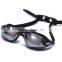 HuaYi swimming goggles fashionable Anti-UV silicone headstrap waterproof myopia swimming eyewear