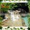 Latest design outdoor fiberglass rock waterfall pool artificial rock waterfall landscaping