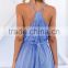 OEM clothes factory summer sexy playsuit woman fancy design wrap rompers