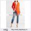 Wholesale Women Apparel Bright-orange Casual Simple Design Washed-silk Tunic(DQE0396T)
