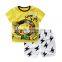 Printing cute carton Wholesale children's boutique cloth outfit baby cloting suit for 2-6 year old child of designer baby suits