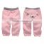 2016 new 100% cotton winter baby girls boys casual pants print thick cartoon hoodie pants plus size