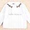 Girls hollow out design round neck sweater pattern