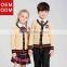 Custom kindergarten school uniform long sleeve solid knit sweater cardigan