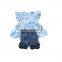 2017 children clothes fashion girls pearl dress with icing shorts many prints to choose