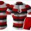 Red custom design sublimation rugby jersey with socks