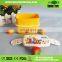 220ml 2 Compartments Plastic Food Container Rectangular With Lid