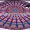 Blue Mandala Indian Wall Hanging Round Tapestry Ethnic Bohemian Roundie Bed Throw Hippie Beach Throw 72" Round Boho