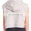 top desiger women crop tops hoodies custom sleeveless crop hoodies cheap give away logo