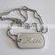 2017 Custom metal cheap personalized blank silver plating embossed logo silver dog tags name tags