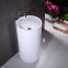 Sanitary ware bathroom diamond shape ceramic big size floor standing single hole pedestal basin for hot sale