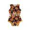 Halloween patchwork design baby romper baby girl romper for likeable newborn super quality pom pom body suit