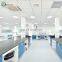 SGS approved laboratory furniture steel work bench with cabinets