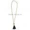New Fashion Nature stone tassel necklace DIY fashion teen girls necklace