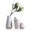 Heat Tranfer Printing Marble Geometry White Ceramic Fresh Flower Vase For Dining Room Table