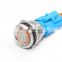 19mm Metal annular Push Button Switch 12V 24V 110V 220V LED Lamp Illumination Waterproof Momentary Latching Switch Ring Light