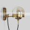 Vintage Loft Metal Wall Lamp Glass Minimalist Ball Wall Lamp LED Decorative Indoor Lamps Lighting