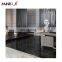 Glazed porcelain floor tile living room Nero Marquina marble tile