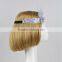 Halloween/Christmas Custom White Flapper Sequin Elastic Feather & Flower Headband