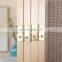 6 foot Tall Beige Freestanding wood Bamboo 4 Panel Double Hinged Room Divider Screen