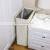 Customized Square Luxury Cloth Fabric Smart Portable White Foldable Laundry Basket