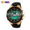 SKMEI 1016 Fashion Dual Display Wristwatches Rubber Strap Back Light Water Resistant LED Digital and Quartz Watches Men