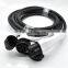 5M IEC 62196 1 Phase 3 Phase 32A EV Electric Car Charging Cable Type 2 EVSE Cable For European Standard