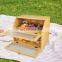 Large Bamboo Bread Box 2 Layer Wooden Bread Boxes For Kitchen Countertop