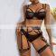 2022 New Design 6pcs Set Heavy Duty Lingerie Set With Neck Ring and Leg Ring  Bra Set Lingerie