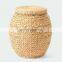 Hot Selling Natural Water Hyacinth Hamper Basket Storage Basket Hamper With Lid Metal Frame Best Price Vietnam Supplier