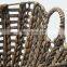 Durable Black Water Hyacinth Storage Basket Set Of 3 Natural Handwoven Wholesale Vietnam Manufacturer