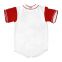 simple design custom baseball jersey with red and white colors
