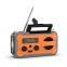 BSG-328 Multifunction Solar Emergency Radio with Power Bank, Hand Crank, 4000/8000mAh Battery, SOS Alarm, Flashlight & iPhone 15 Charging