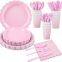 175-Piece Disposable Party Tableware Kits - Plates, Cups & Cutlery for Bulk Orders
