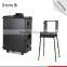 2016 Popular Black Professional Aluminum Trolley Cosmetic Makeup Case with Lighted Mirror and Legs