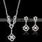 Fashion Elegant Crystal Shaped Necklace Earring Jewelry Set