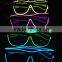 LED shutter party glasses flashing EL sunglasses fast blink constant on el glasses for party