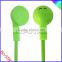 Classic Style Flat Cable Cheap Plastic Earphones with Remote Control for Smart Phone MP3 Music Player