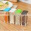 6 Spice Shaker Seasoning Bottle Jar Condiment Storage Container with Tray for Salt Sugar Cruet, Color Random Delivery