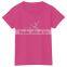 Good quality rhinestone dance design 100% cotton summer women tshirt