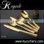 black flatware set,cutlery gold plated 24 pcs,black cutlery