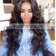 GlueLess Virgin Brazilian Remy Human Hair Full lace Wig Kinky Straight Black