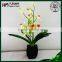 artificial orchids latex high quality flower pot