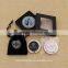 Metal round brown bag hanger hook , epoxy sticker logo bag holder