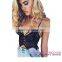 Light Blue Scalloped Lace wholesale safety Tank Top ladies sexy vest