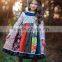 wholesale baby girl lake fringe print vintage children dress