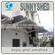 DIY window canopy with Aluminum and polycarbonate for shelter