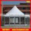 Hexagonal Gazebo Glass Solid Wall Pagoda Tent with Dia 6m, Dia 8m, Dia 10m, Dia 12m